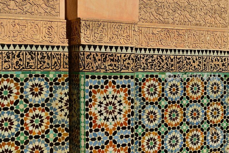 Medersa Ben Youssef，马拉喀什，摩洛哥，非洲。